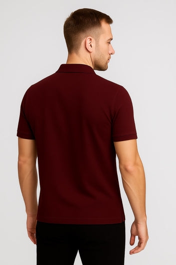 Men’s Burgundy Polo Shirt – Premium Cotton | Elegant Casual & Smart Wear