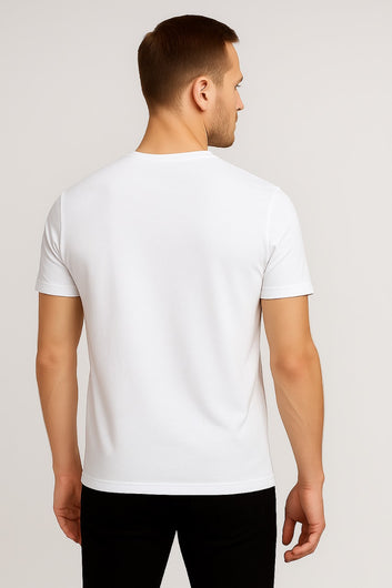 Men’s White Classic Crew Neck T-Shirt – Premium Cotton