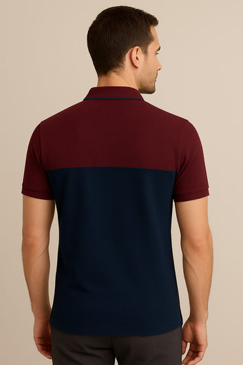 👕 Men’s Classic Polo Shirt – Navy Blue 💙 & Burgandy | Casual & Smart Wear ✨